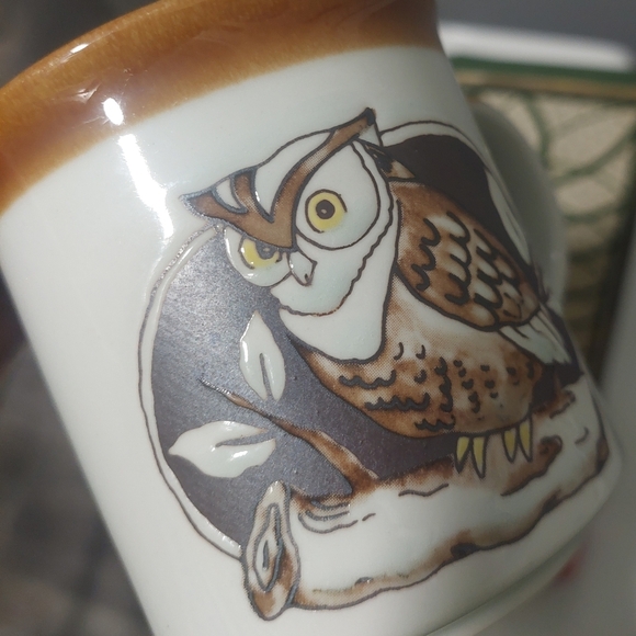 Vintage Adorable OWL Coffee Mug Cup Stonewear Wildlife - Picture 4 of 4